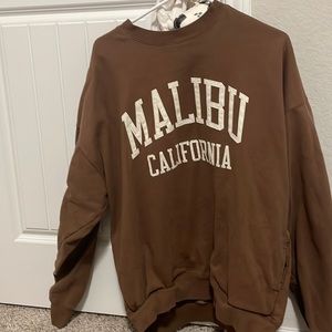 oversized brown john galt malibu sweatshirt
